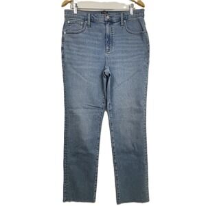 J Crew Size 31T Essential Straight Light Wash Raw Hem Jeans